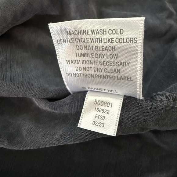 Garnet Hill‎ Starla Cupro Knit Dress Size XS Dark Bluestone Faux Wrap Midi - Picture 10 of 10